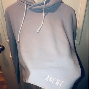 Final Abercrombie and Fitch Blue Semi Crop Sweater